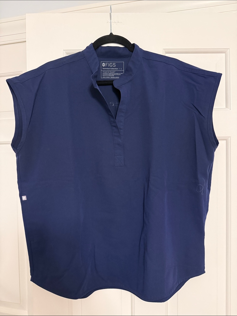 FIGS L Navy Rafaela Scrub Top
